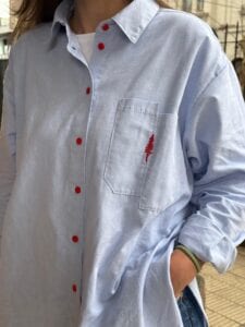 Camisa Oxford Celeste