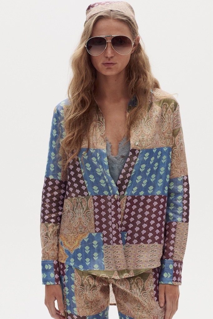 Camisa San Marino en Lino Metalizado - Padma Gold Print