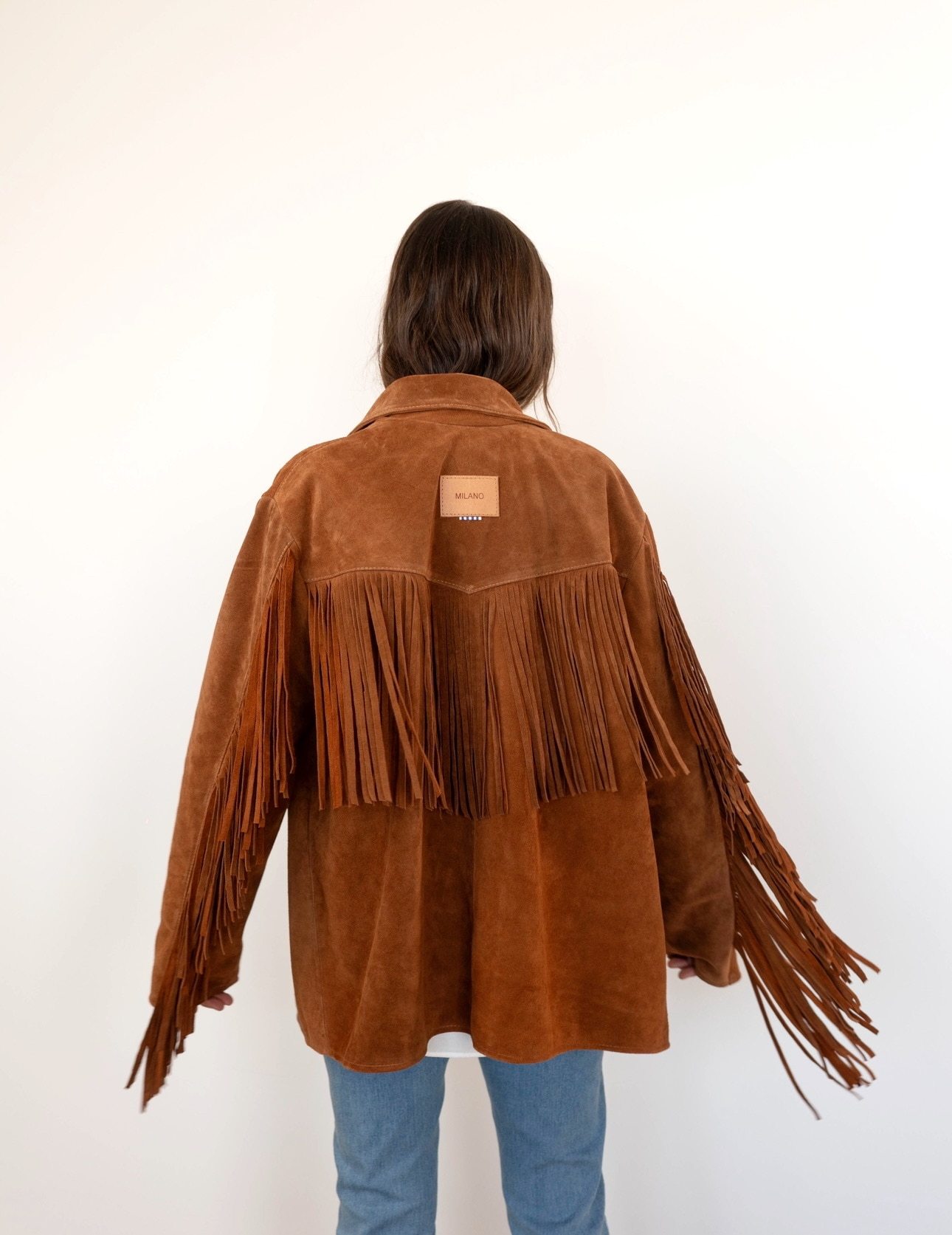 BLAZER BELEN FLECOS cuero gamuza