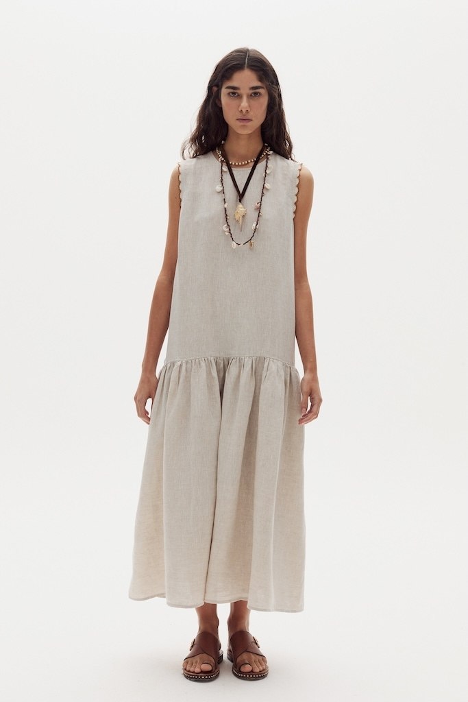 Vestido Cleo en Lino - Natural
