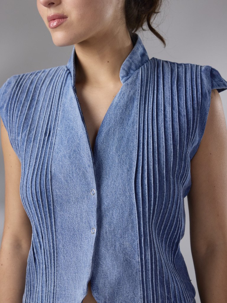 CHALECO ARAZA DENIM  by ANA LIVNI