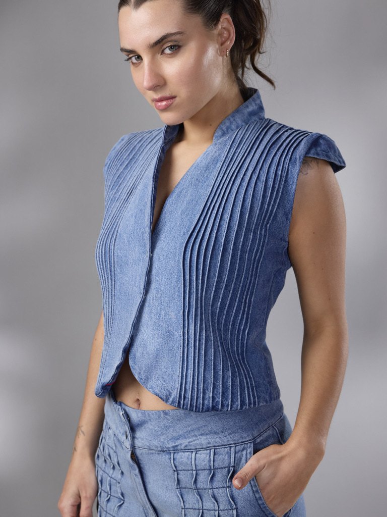 CHALECO ARAZA DENIM  by ANA LIVNI