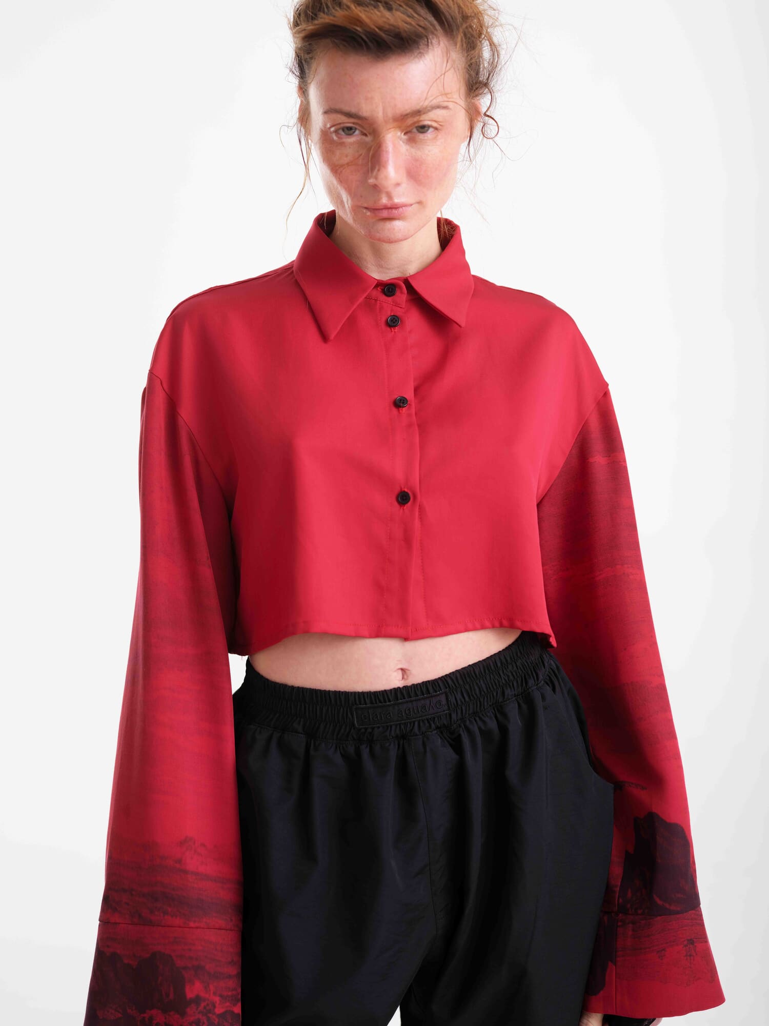 camisa mangas estampadas