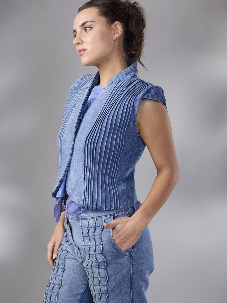 CHALECO ARAZA DENIM  by ANA LIVNI