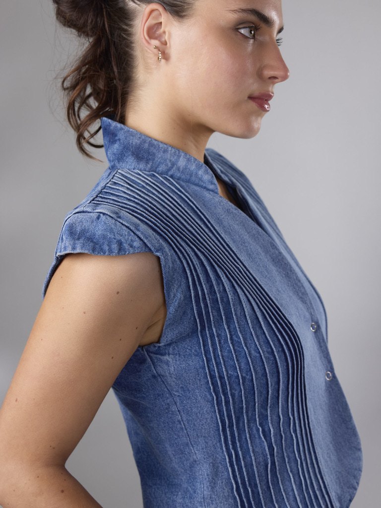 CHALECO ARAZA DENIM  by ANA LIVNI