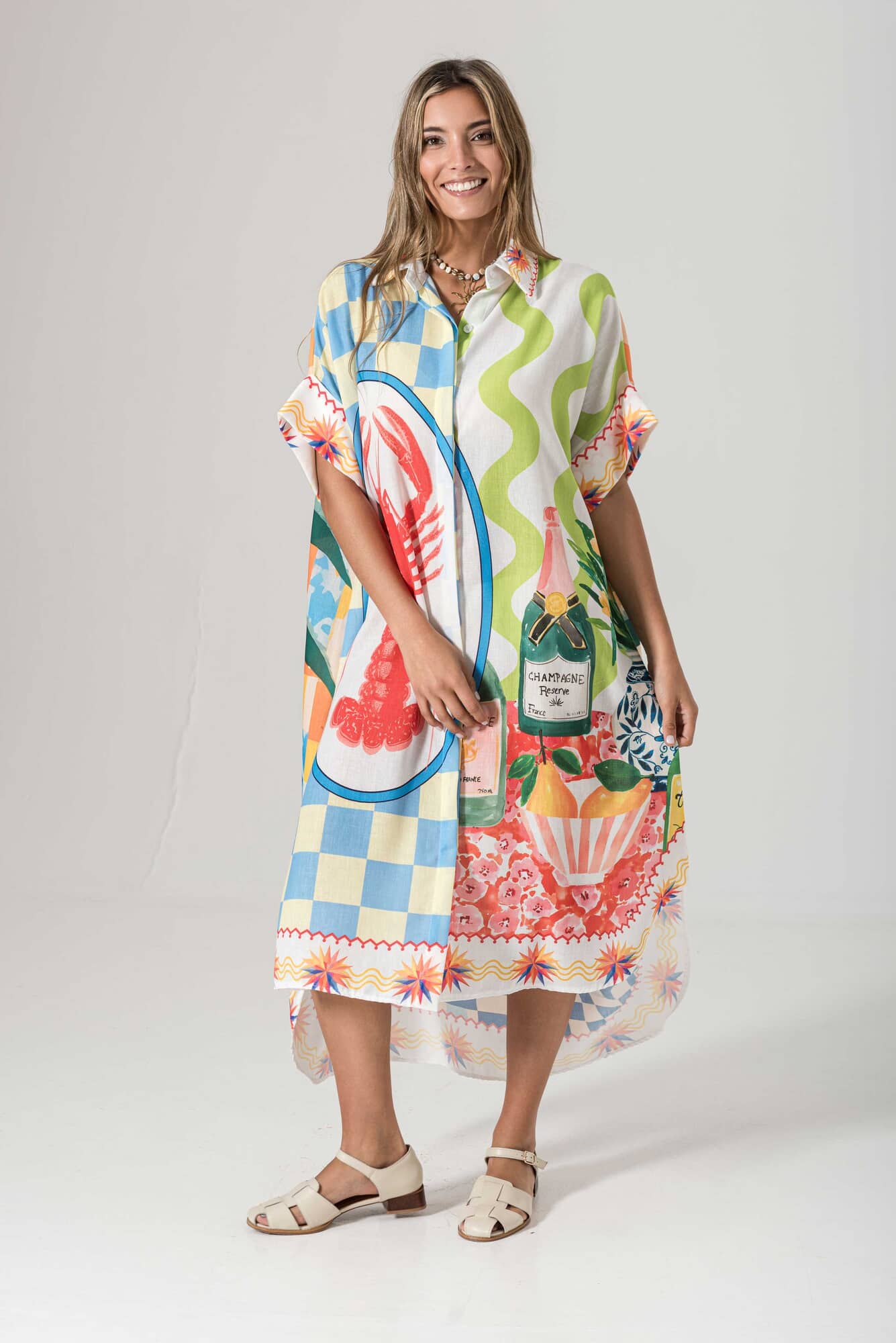 Vestido Camisero Langosta
