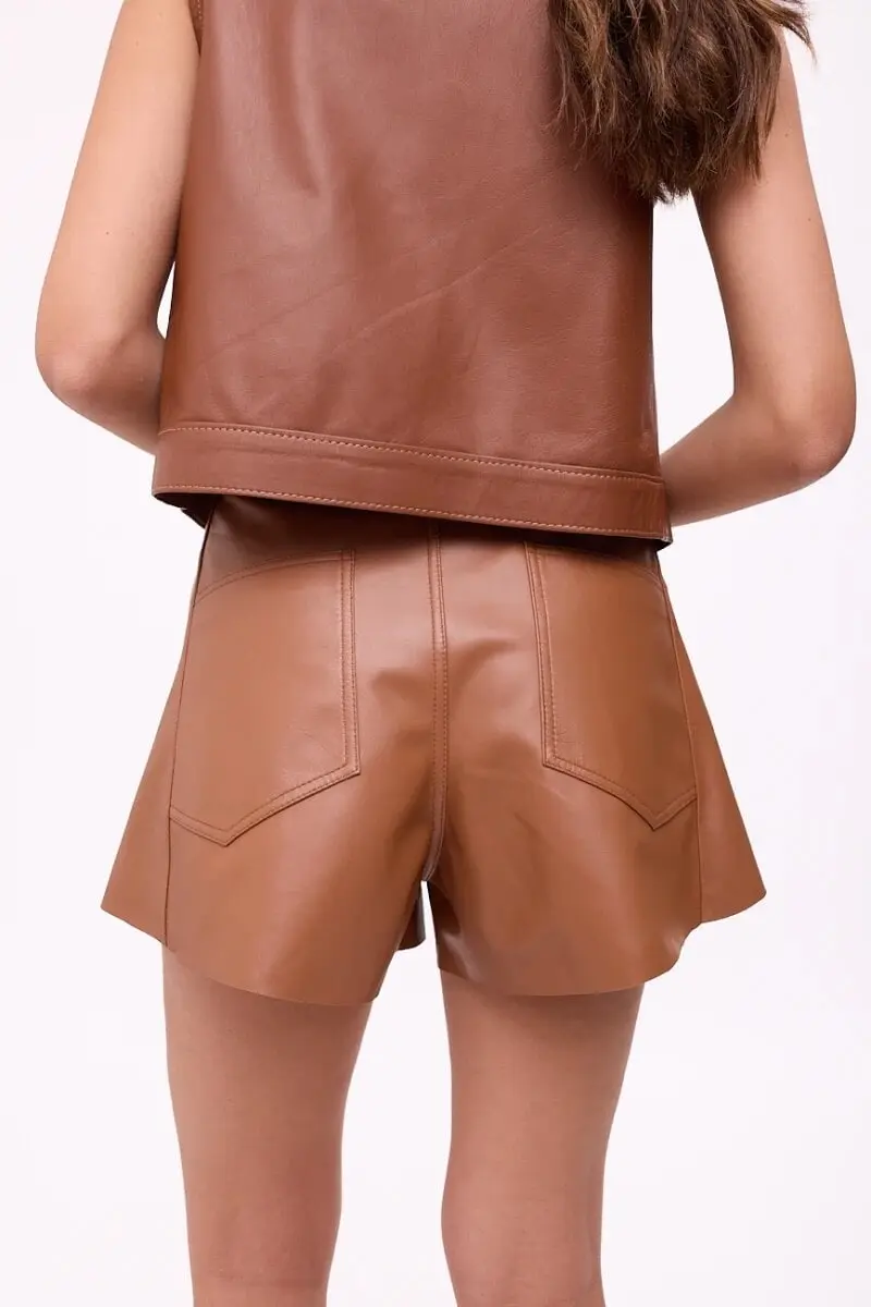 Short Wide XL Couro