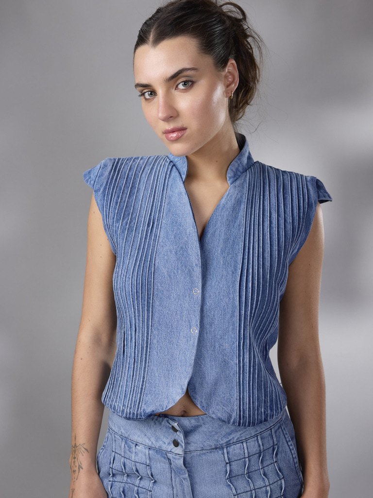 CHALECO ARAZA DENIM  by ANA LIVNI