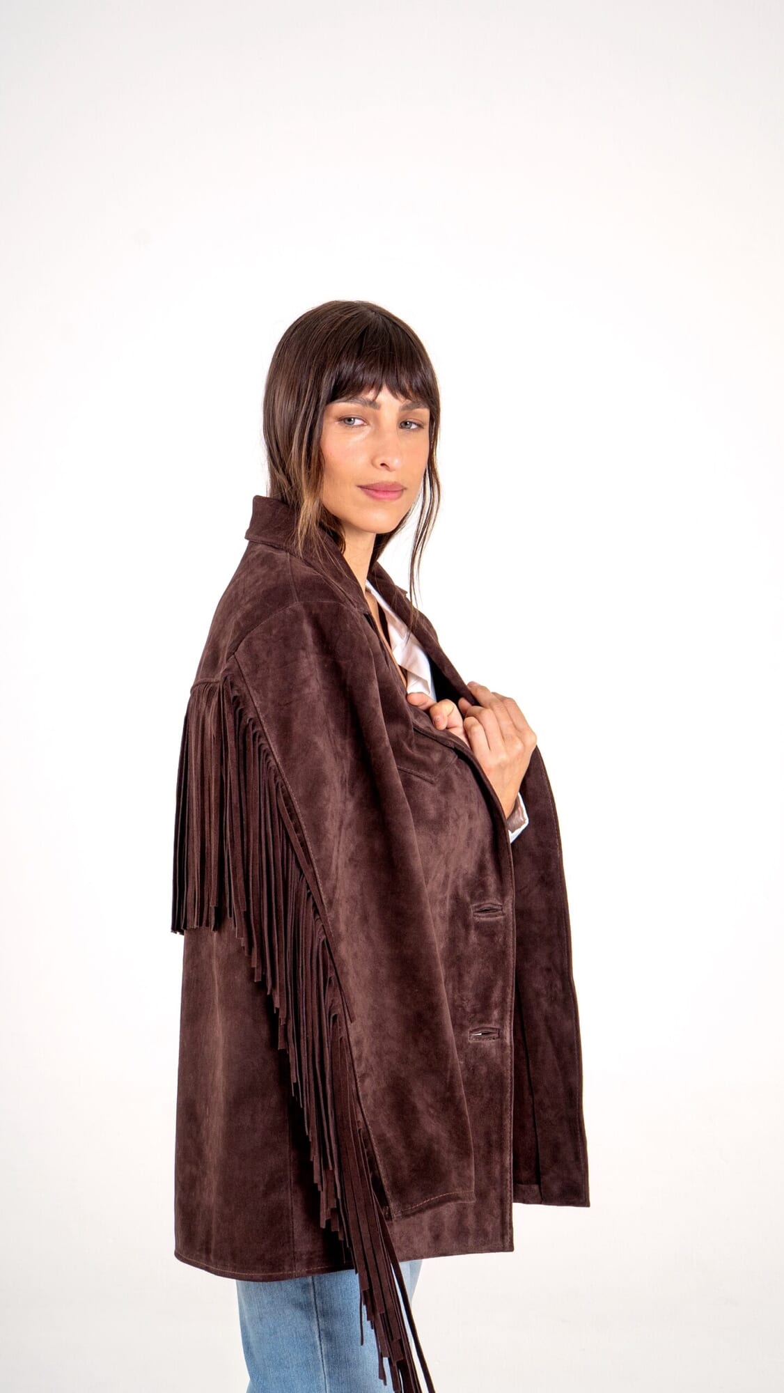 BLAZER BELEN FLECOS cuero gamuza