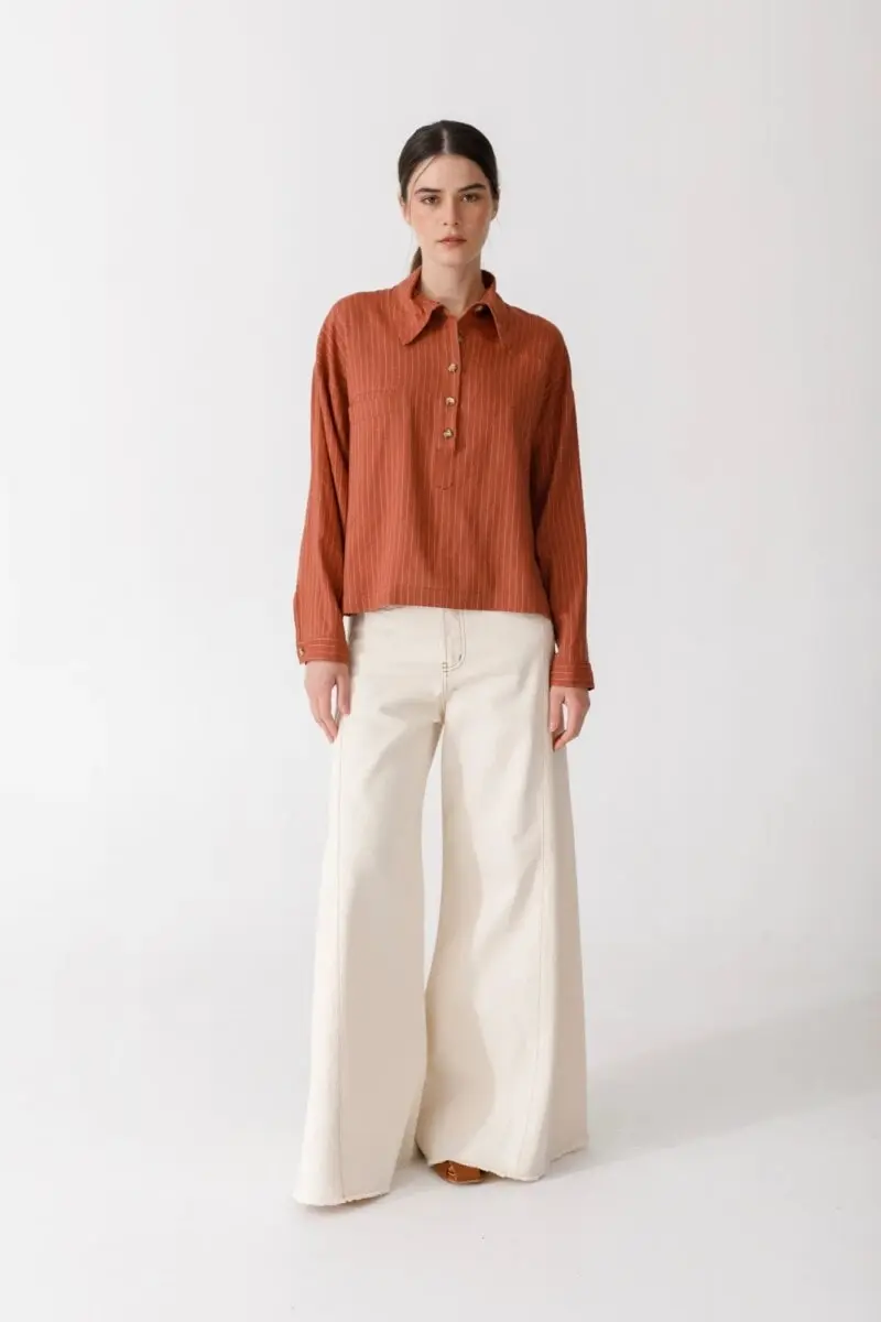 Blusa Polo Linen