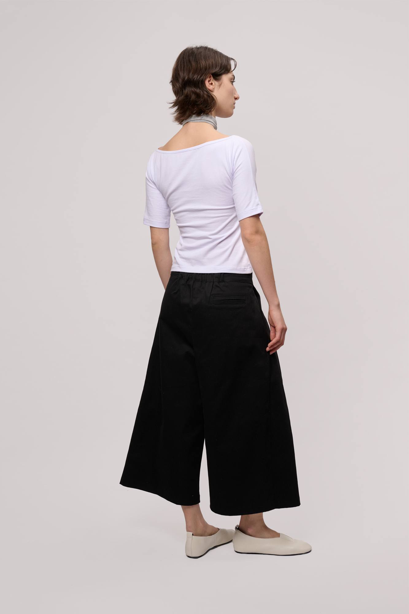 Wide leg cropped unisex