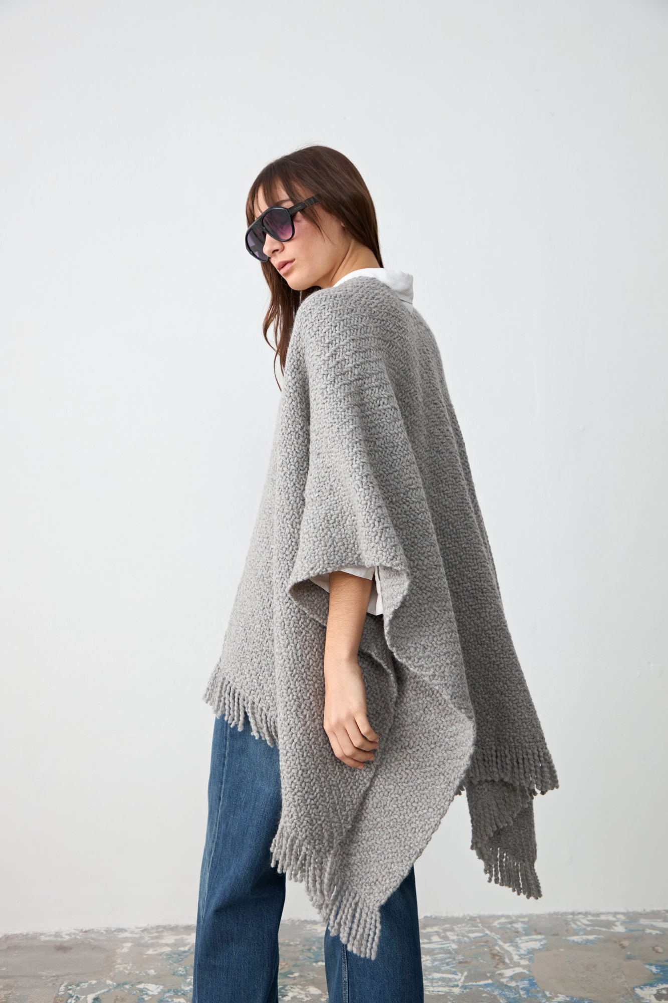 Ruana Huella Gris