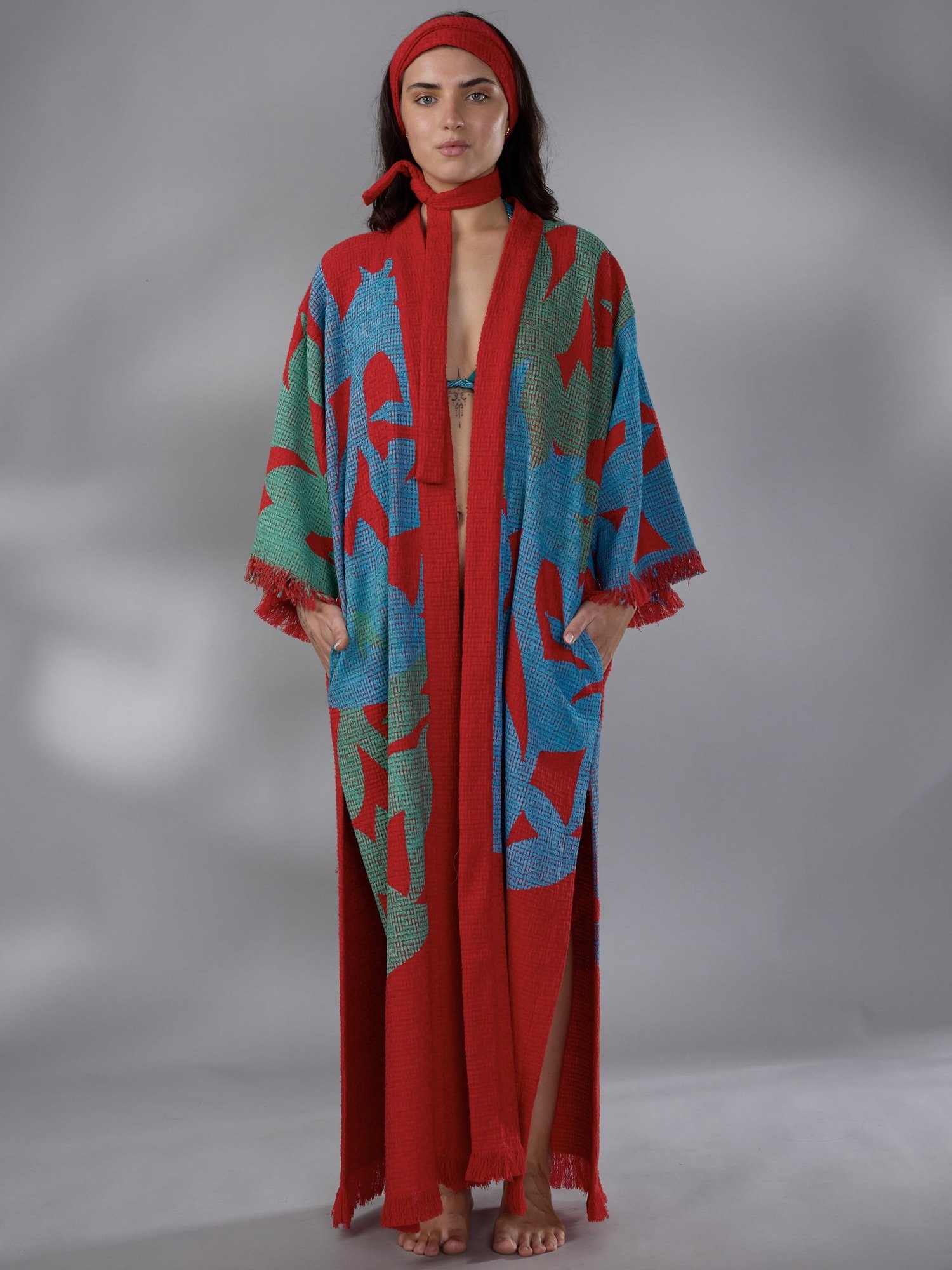 KIMONO FLORA ALGODON ESTAMPADO by ANA LIVNI