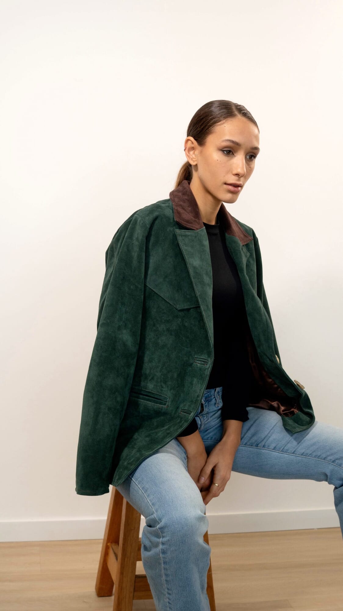 BLAZER BELEN cuero gamuza