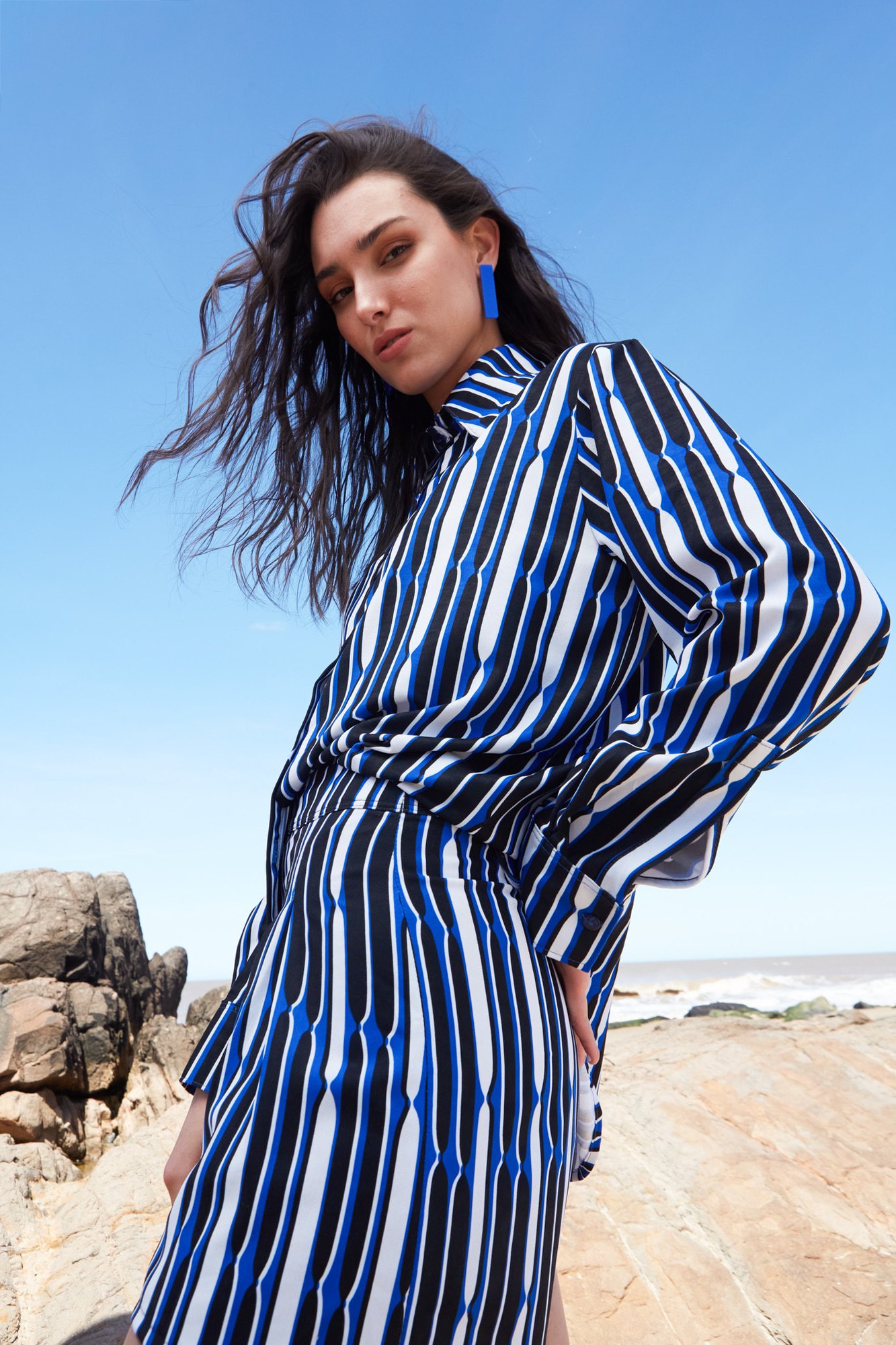 Camisa Duna Print Azul