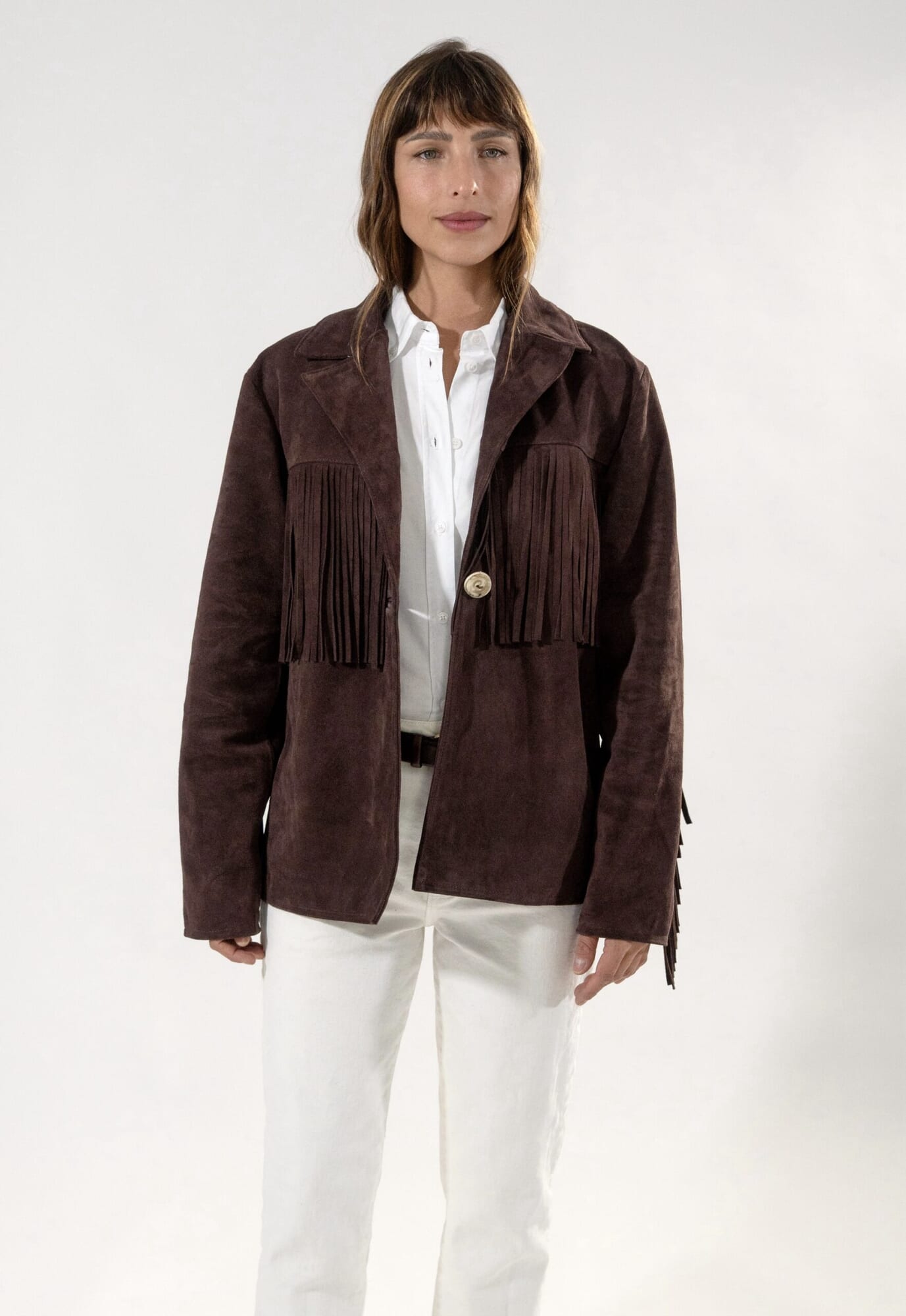 BLAZER FULL FLECOS cuero gamuza