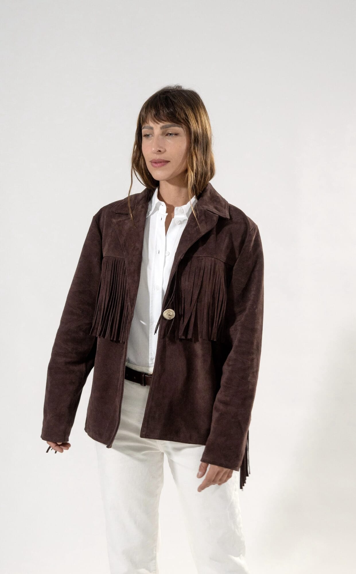 BLAZER FULL FLECOS cuero gamuza