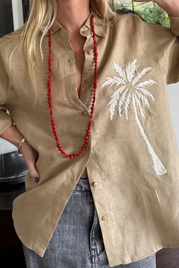 Camisa Bordada Palm