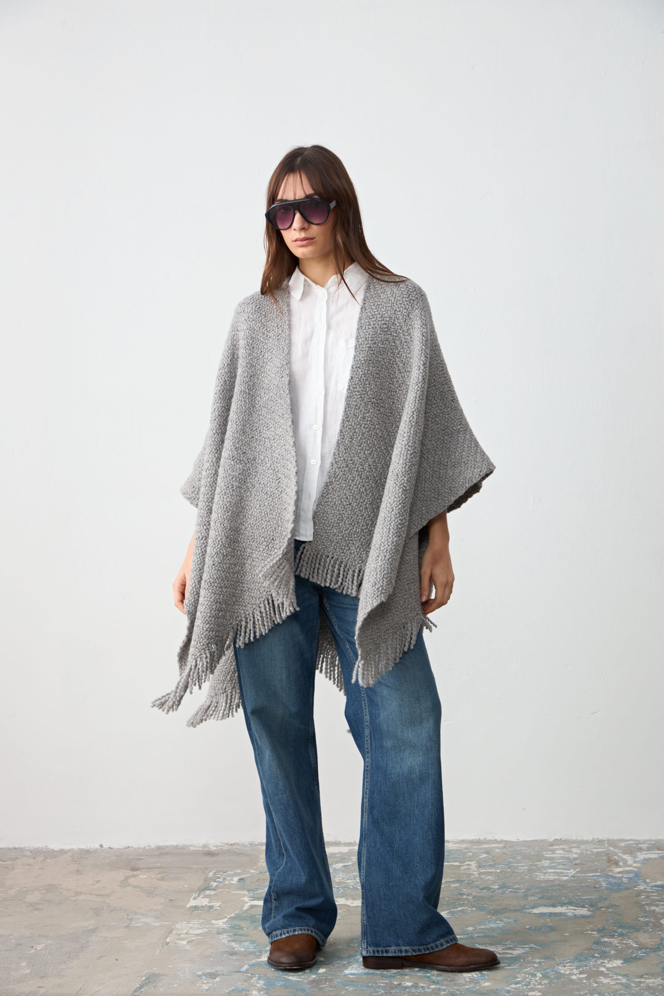 Ruana Huella Gris