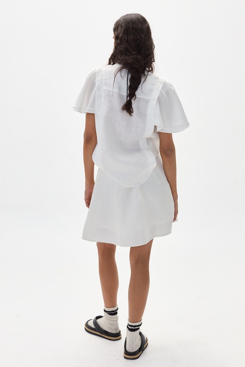Falda Alu en Lino - Blanco
