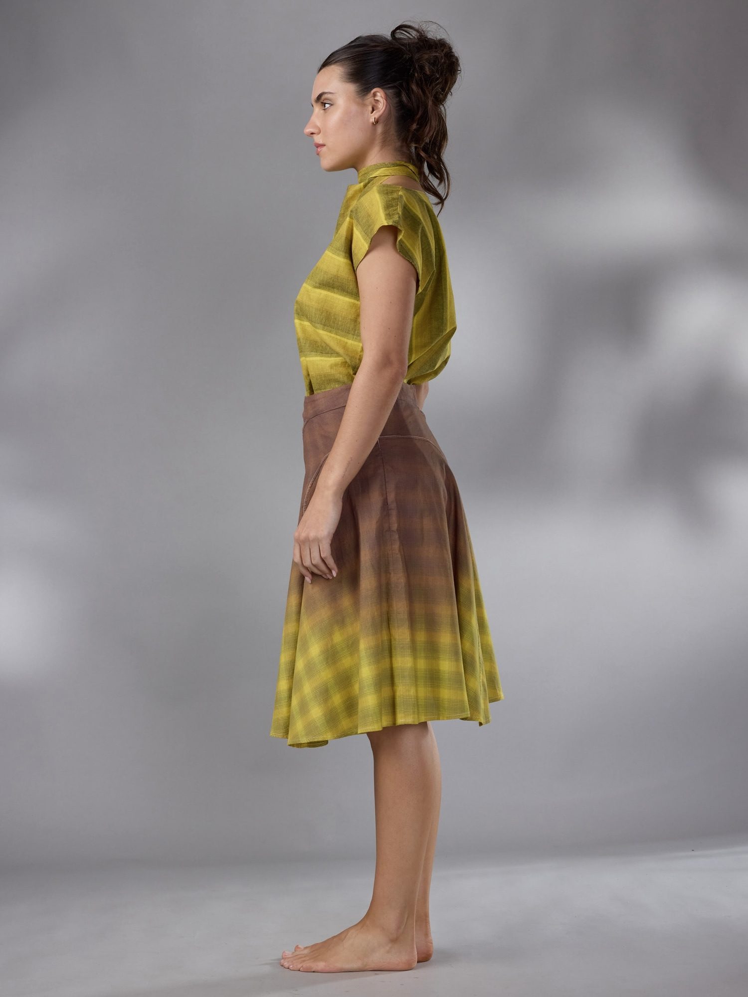 FALDA GLORIETA CORTA LINO by ANA LIVNI