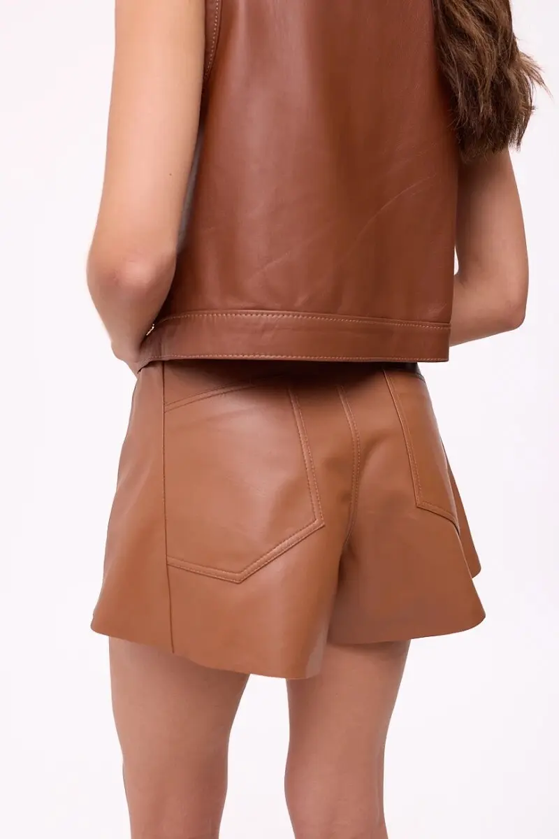 Short Wide XL Couro