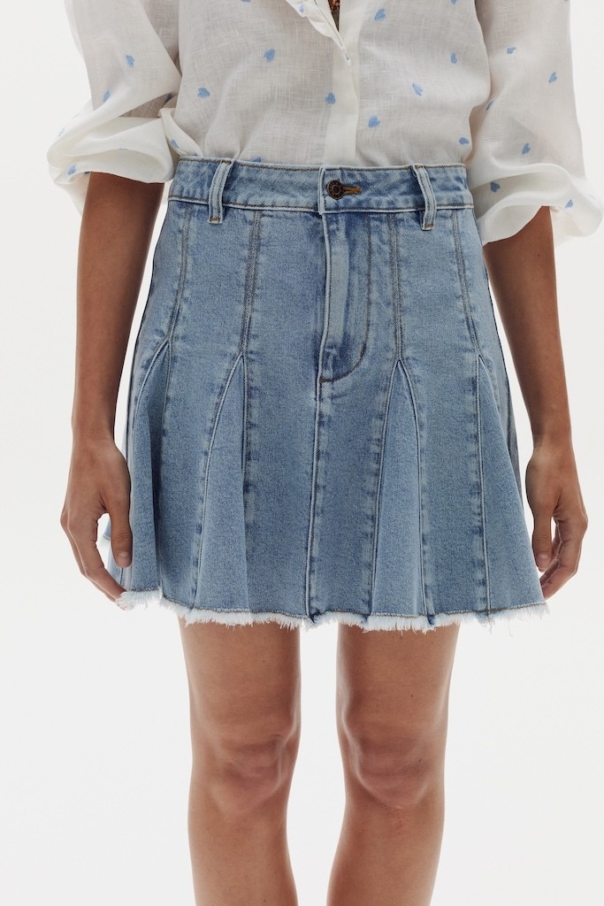 Falda Azalea Denim - Sky Blue