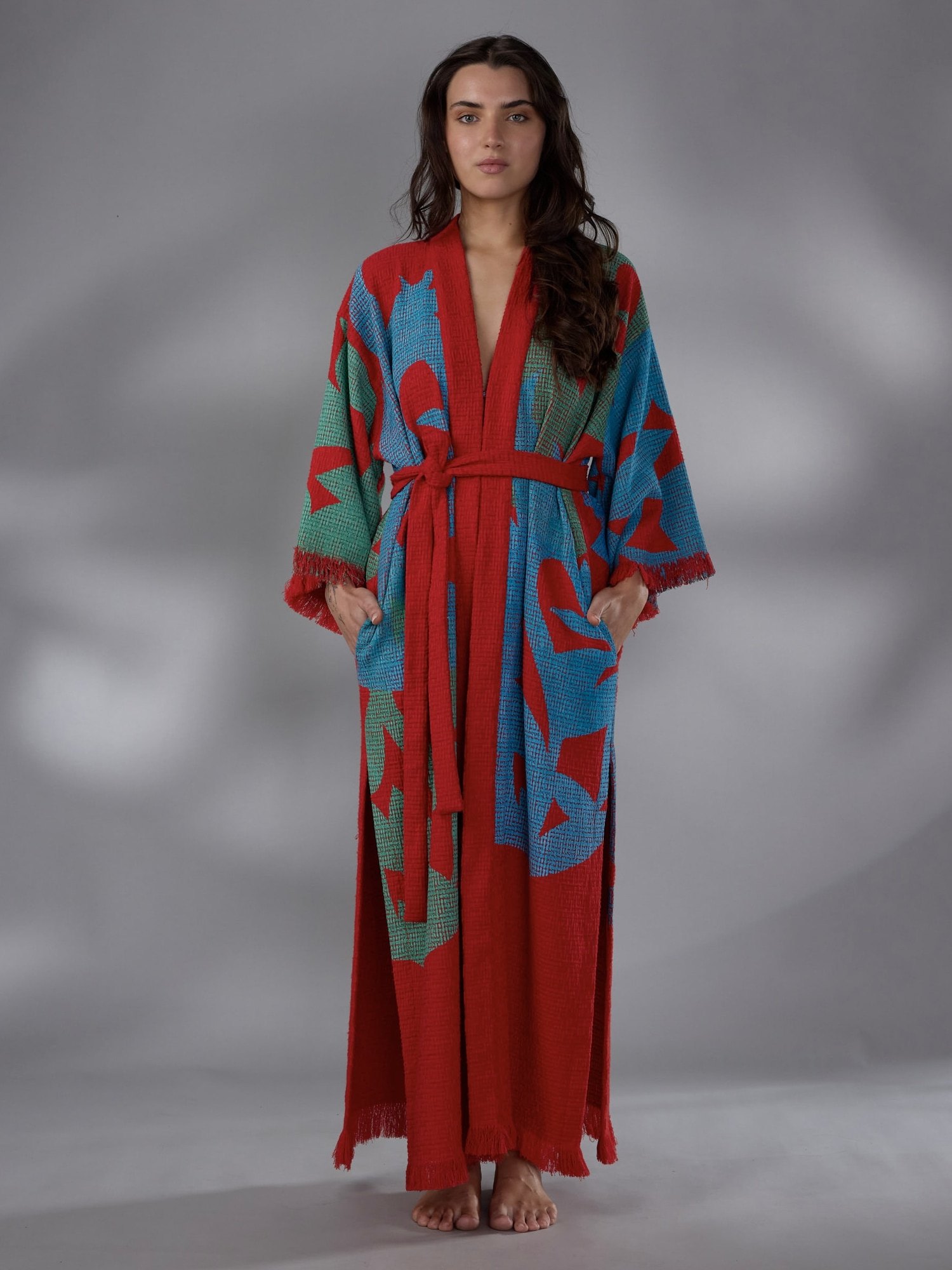 KIMONO FLORA ALGODON ESTAMPADO by ANA LIVNI