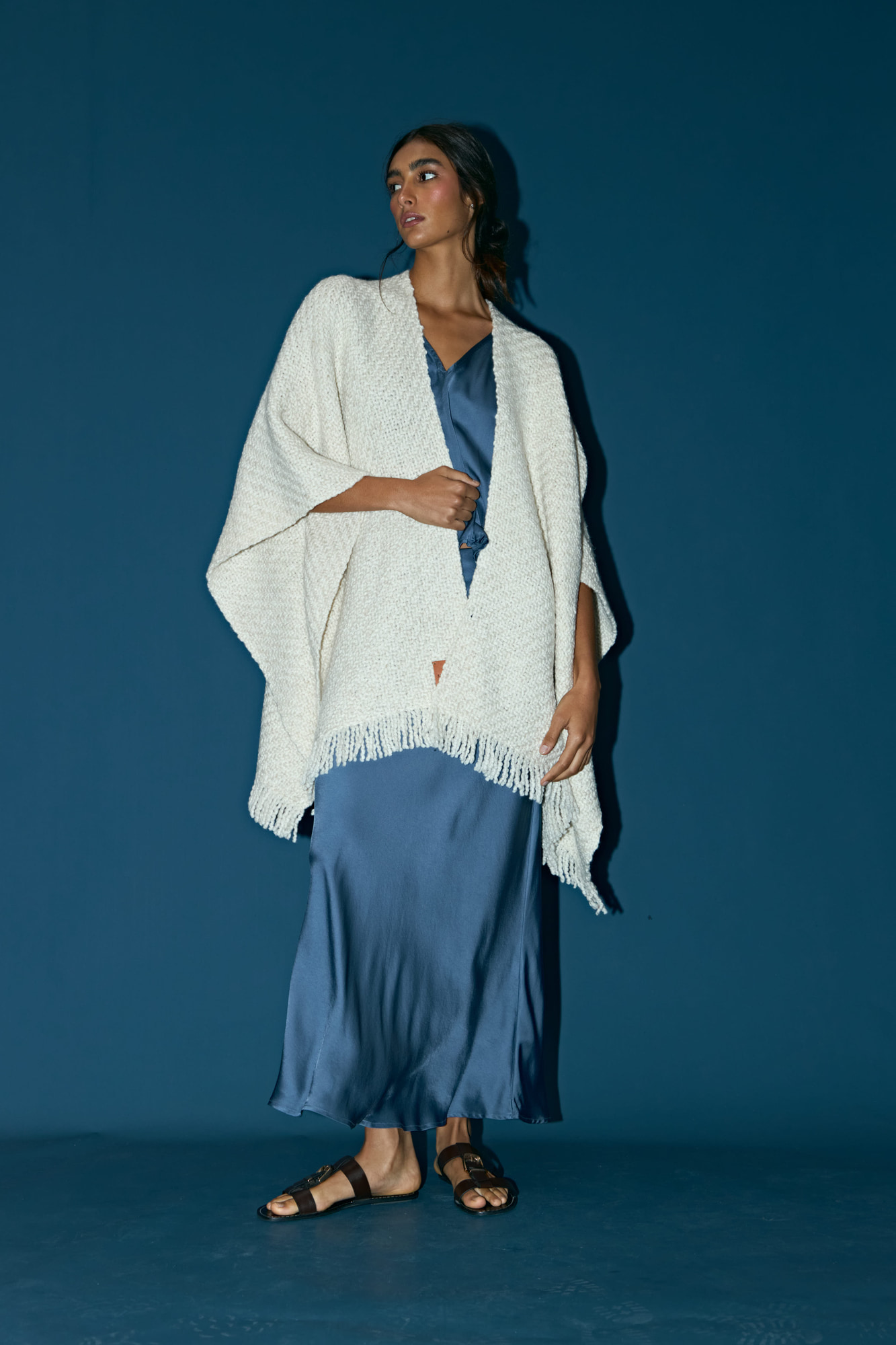 Ruana Huella Blanca