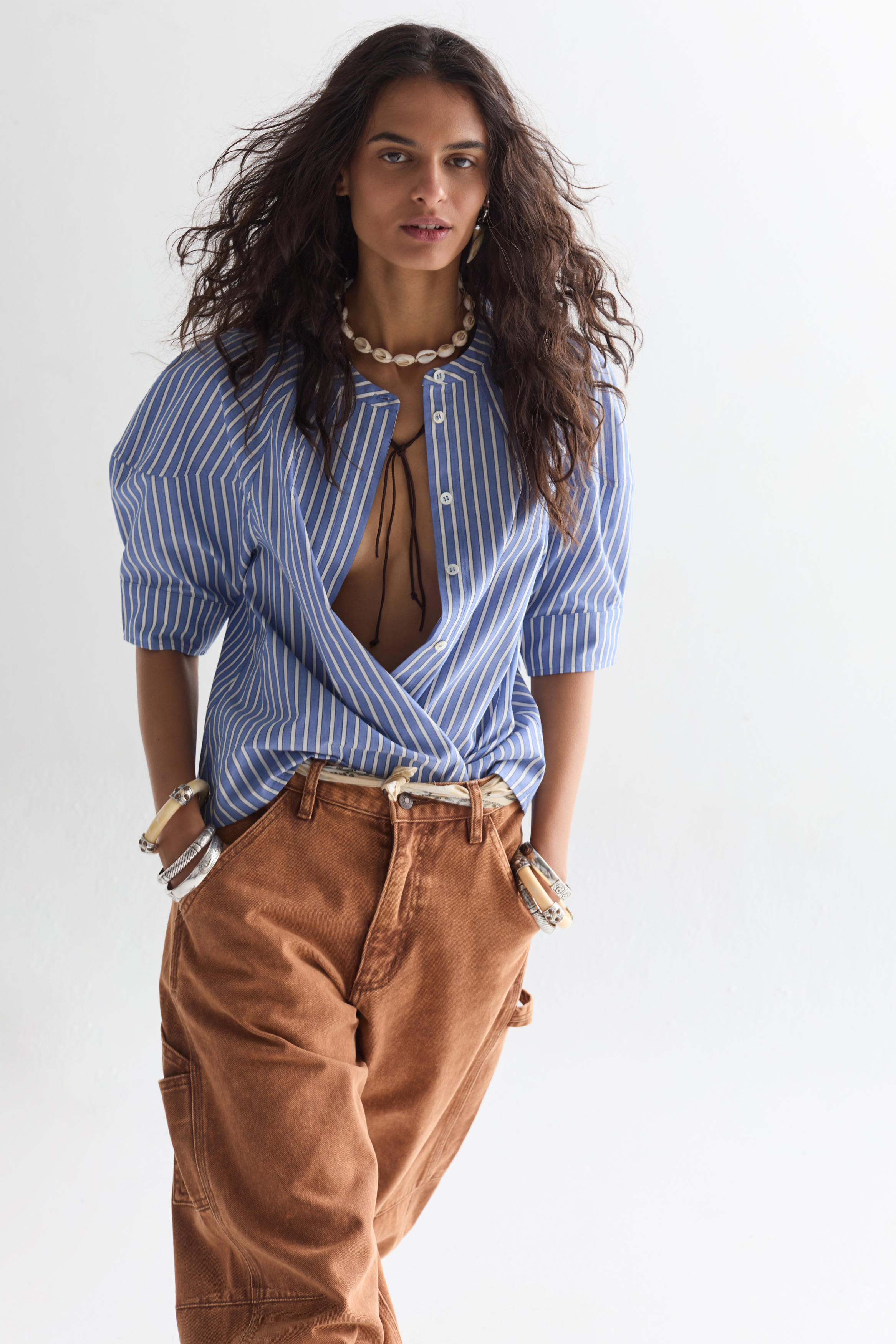 Camisa Cambria en Algodón - Happy Blue Stripes