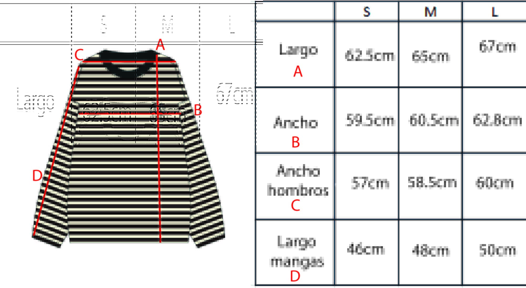Guía de talles de