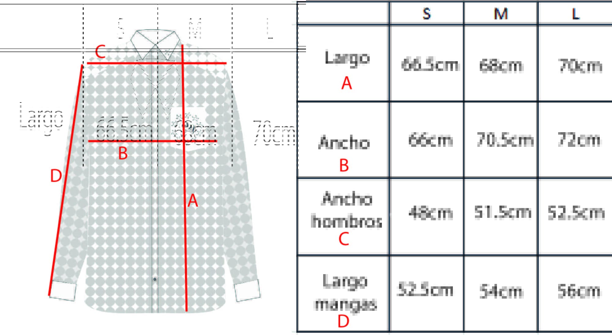 Guía de talles de