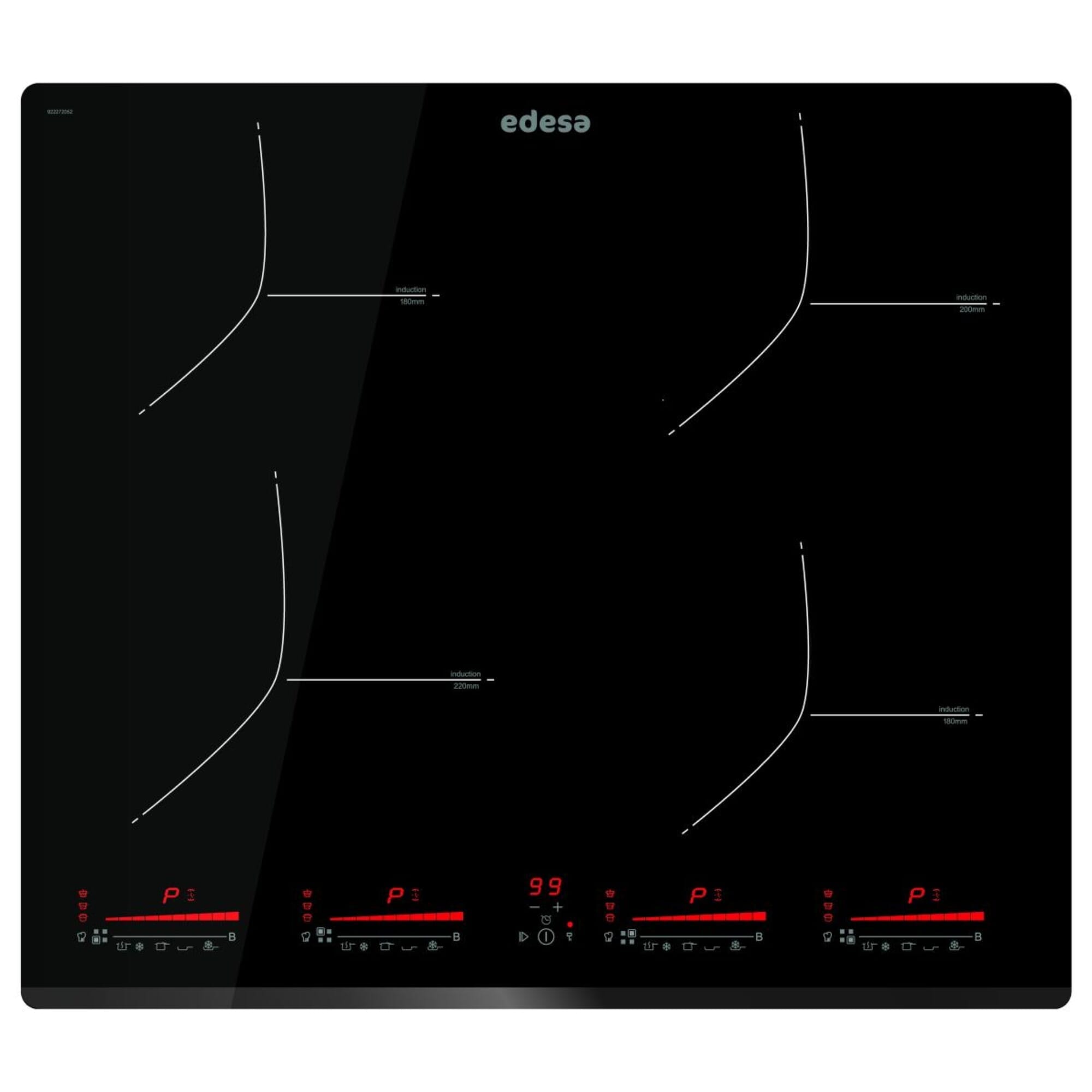 Anafe de induccion Edesa 4 zonas
