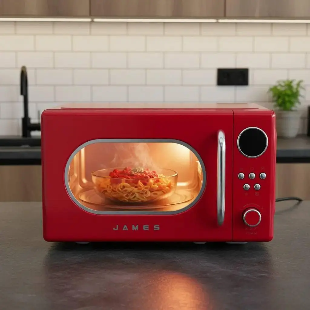 Microondas James Retro  J 20 Rr Rojo 20l