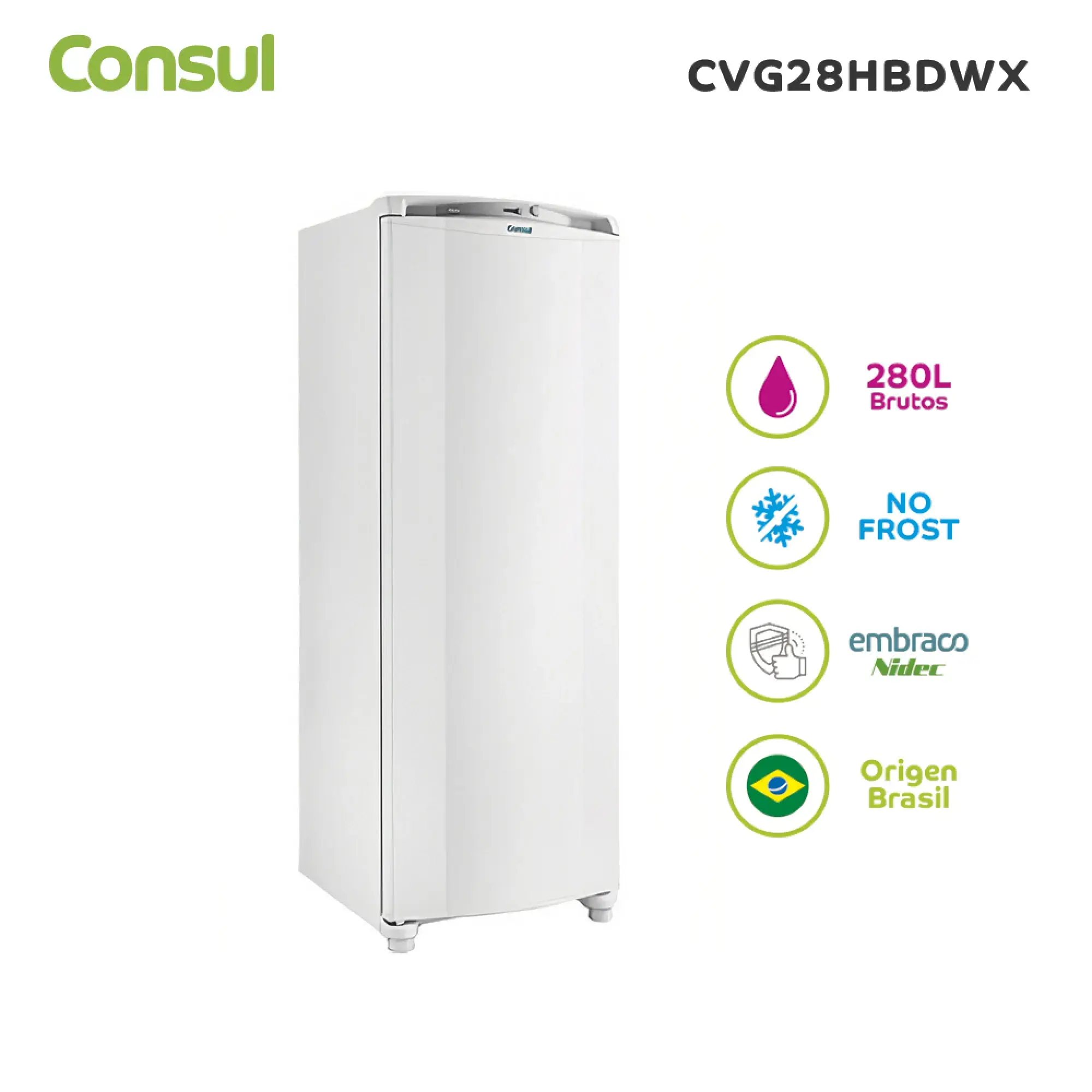 Freezer vertical Consul 280 Litros