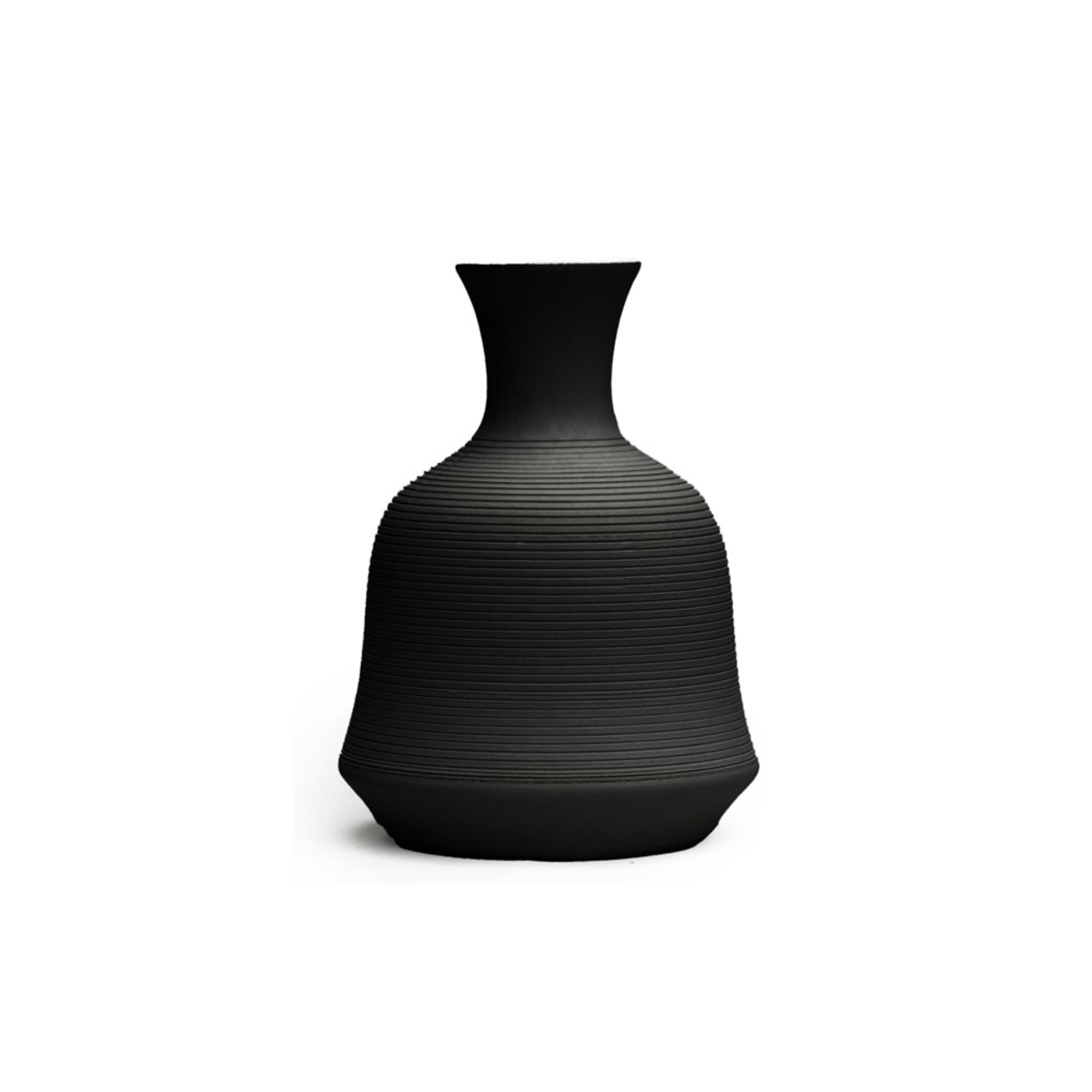 Florero cerámica 20 x 31 cm negro mate