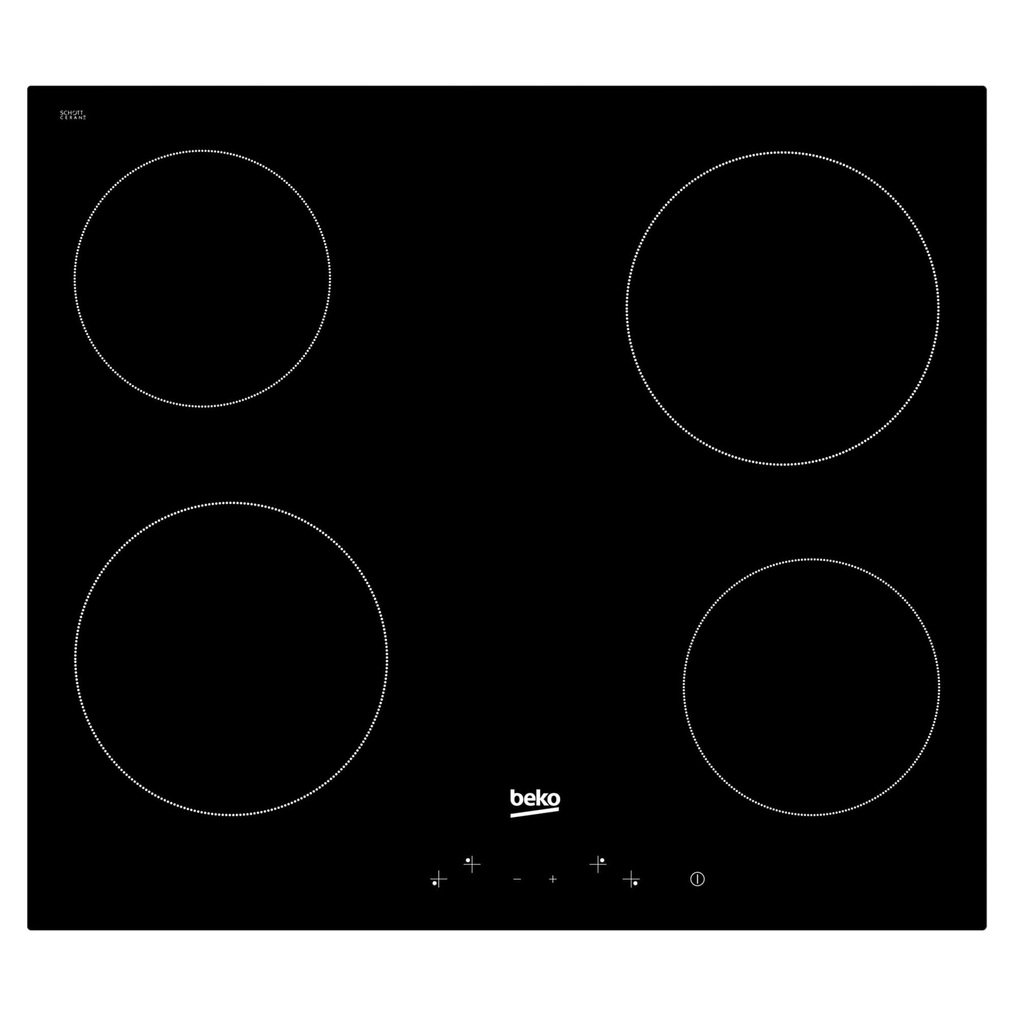 Anafe Beko vitrocerámica 4 zonas