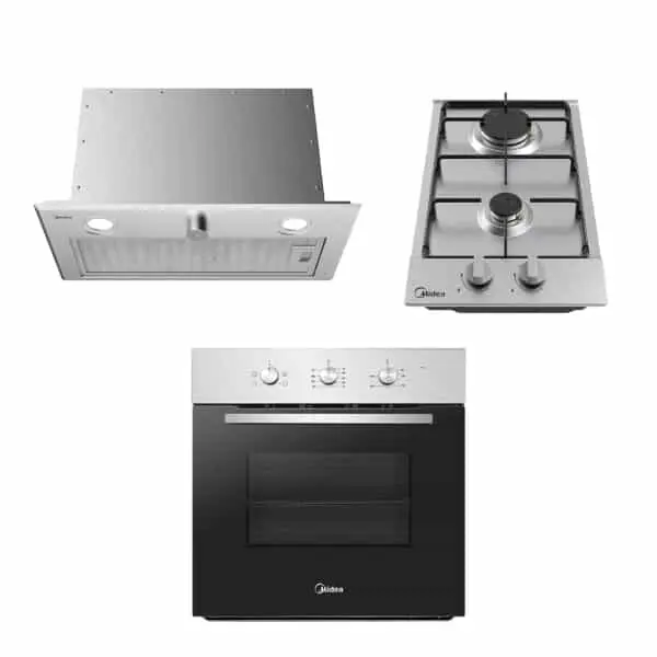 Combo empotrable Midea Horno + Anafe 2 hornallas + Campana