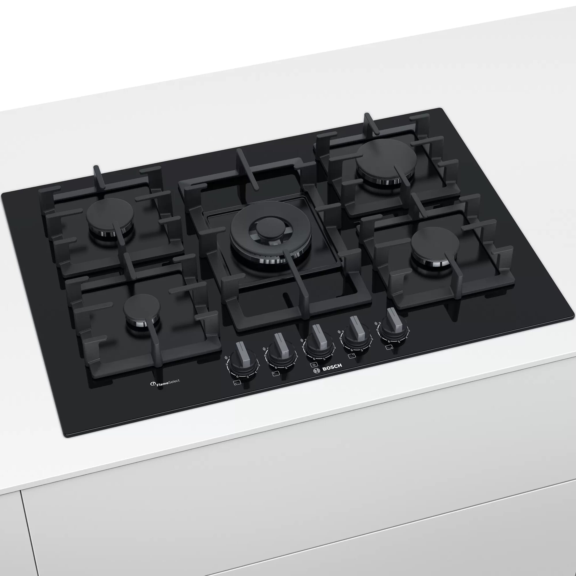 Anafe a gas Bosch 5 hornallas vidrio