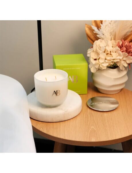 VELA AROMATICA 340G LEMONGRASS/GINGER BLANCO