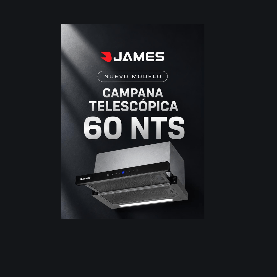 Campana Telescópica James negra digital 60 cm