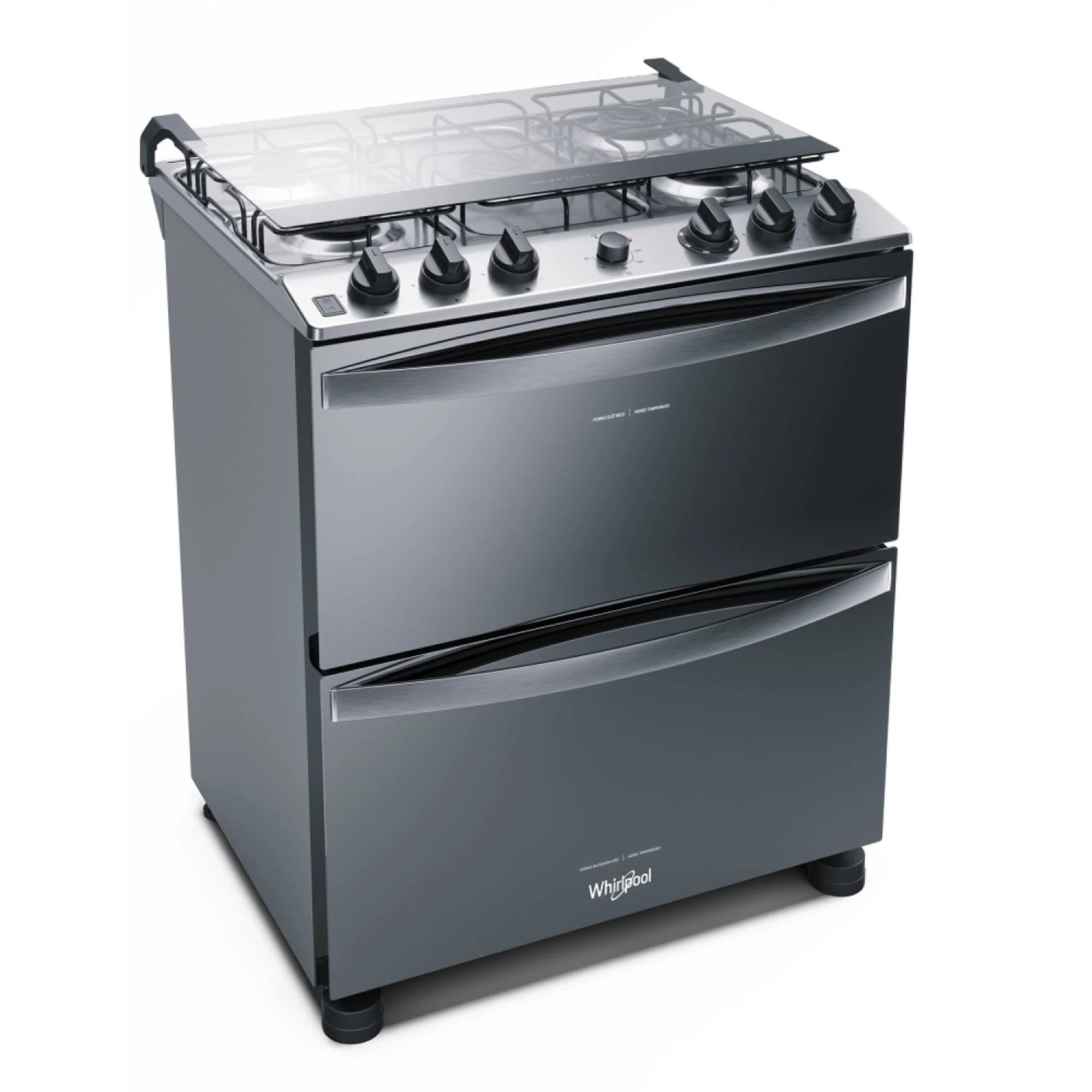 Cocina a gas Whirlpool 5 hornallas doble horno