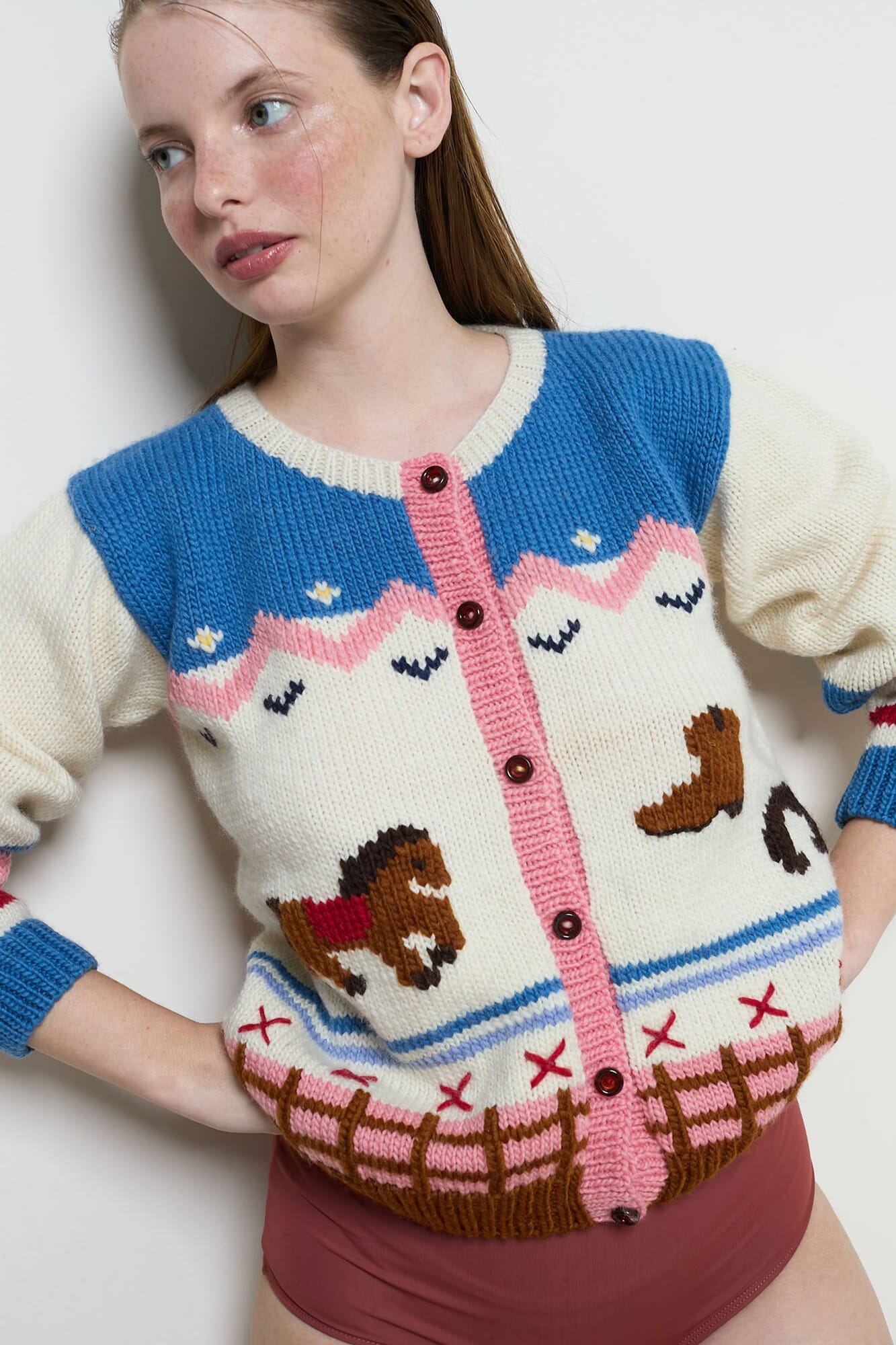 Pink Cowboy Cardigan
