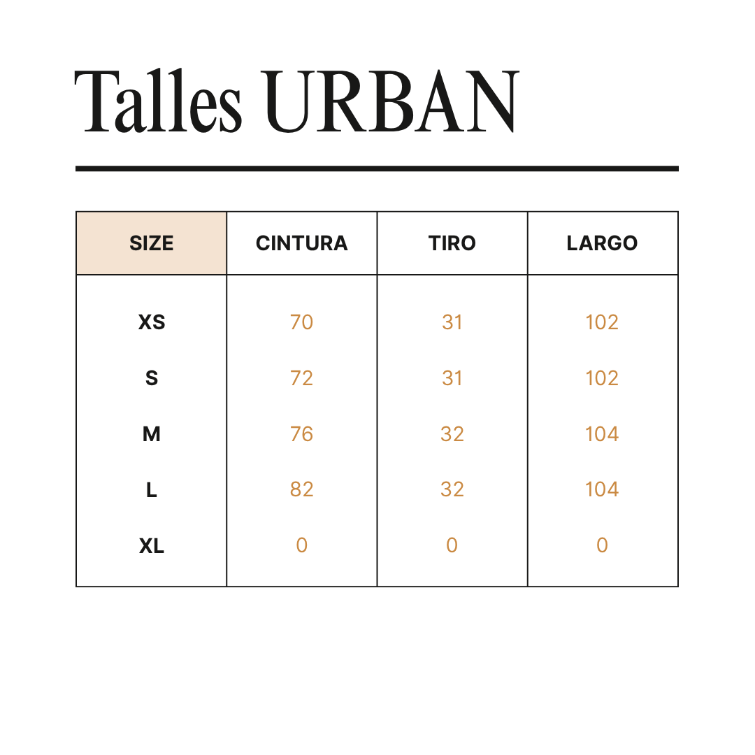 Guía de talles de
