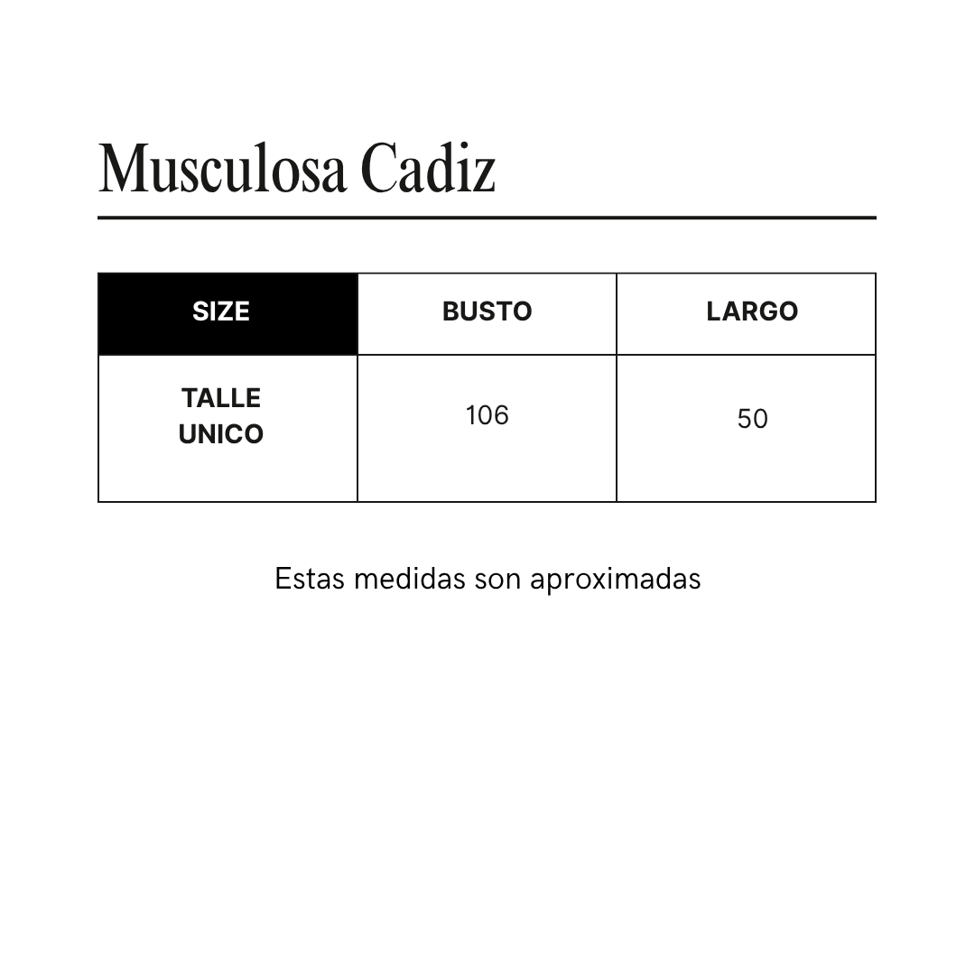Guía de talles de
