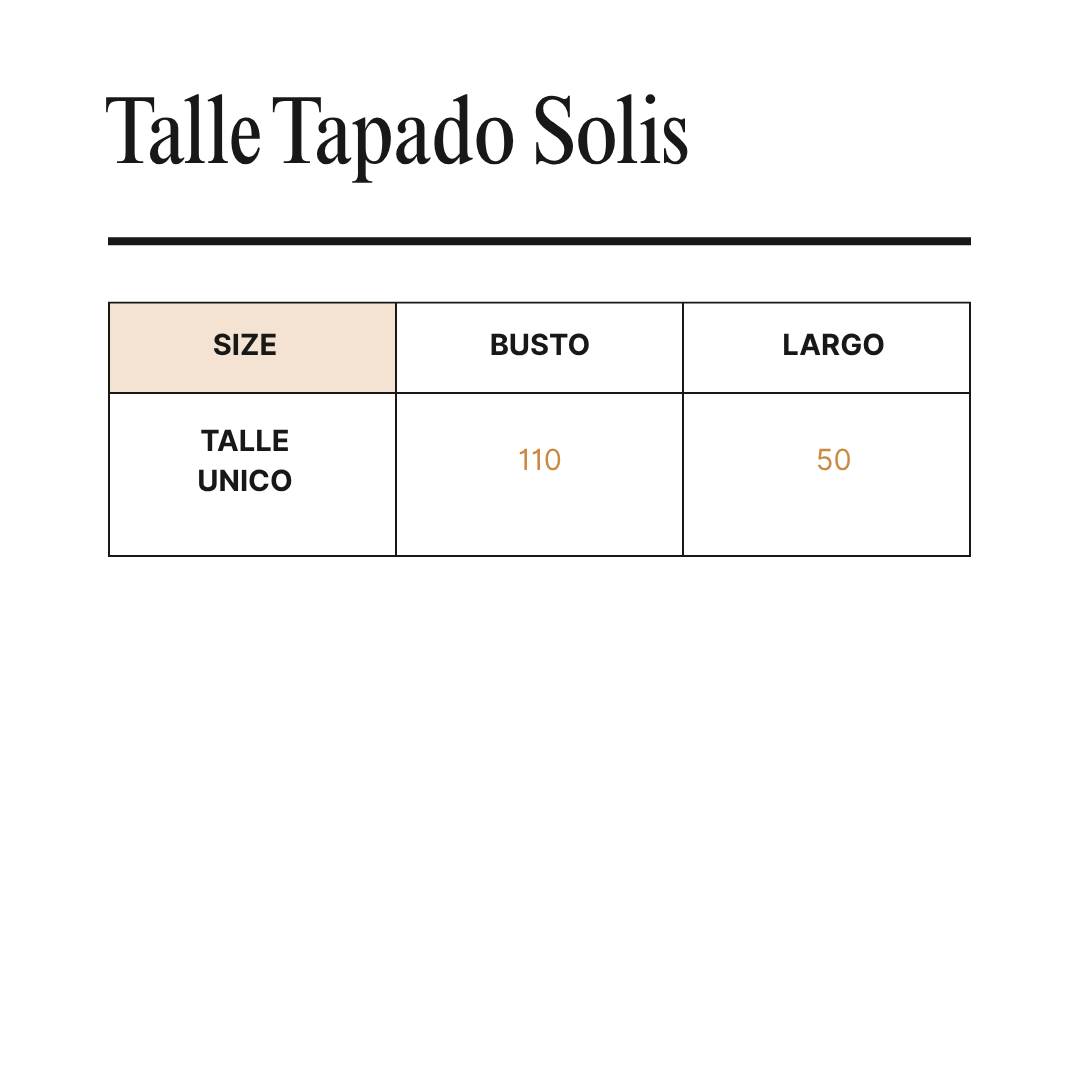 Guía de talles de