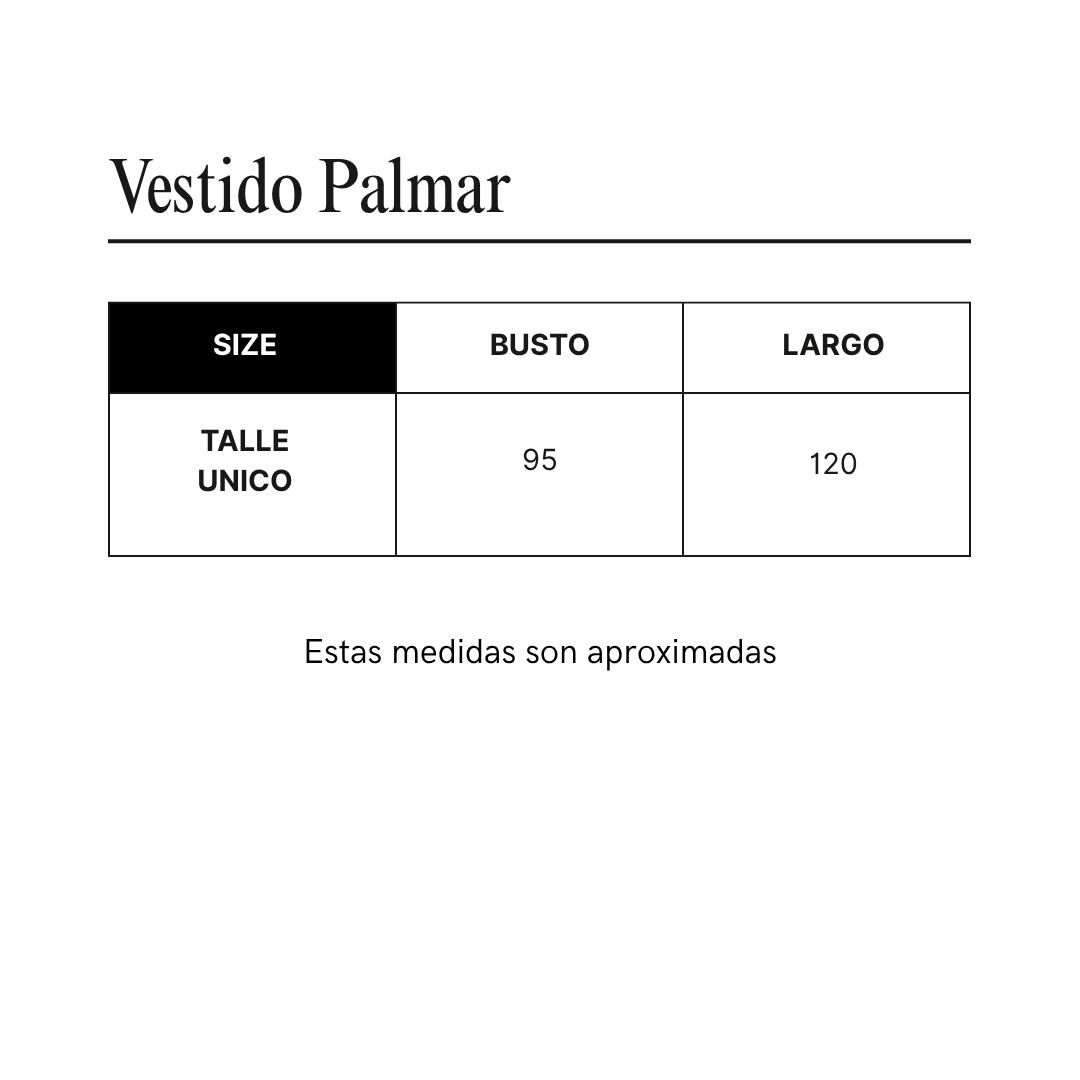 Guía de talles de
