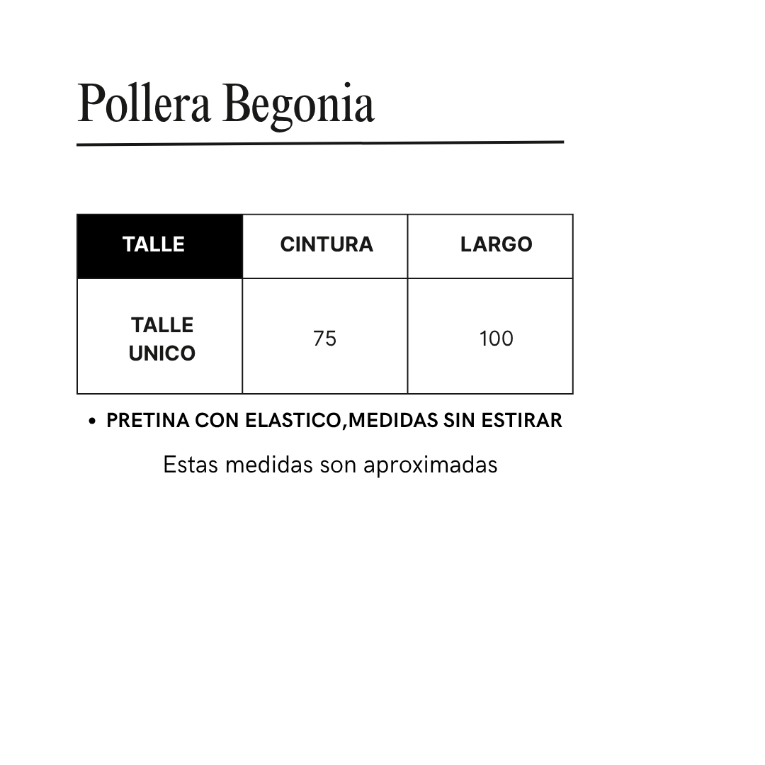 Guía de talles de