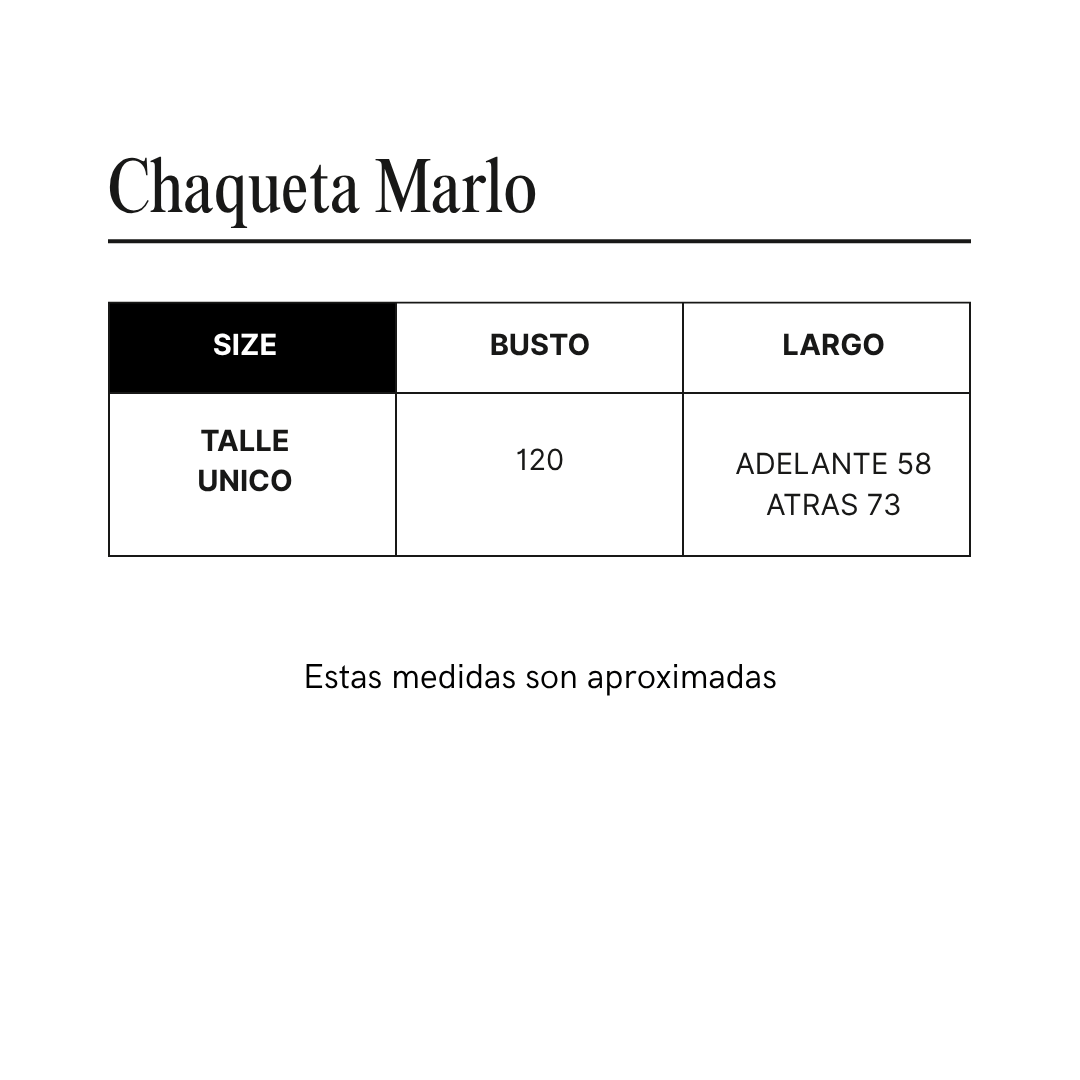 Guía de talles de