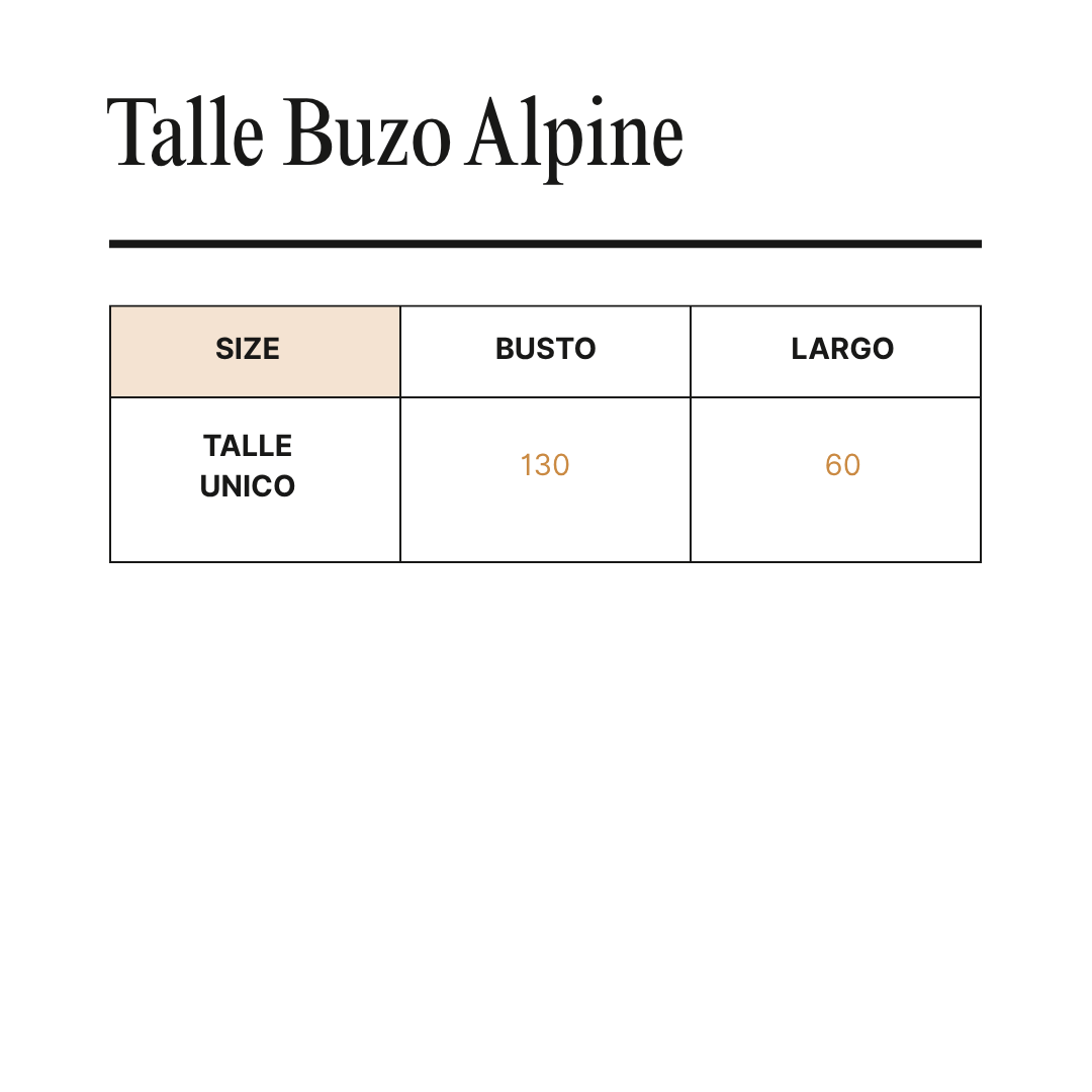 Guía de talles de
